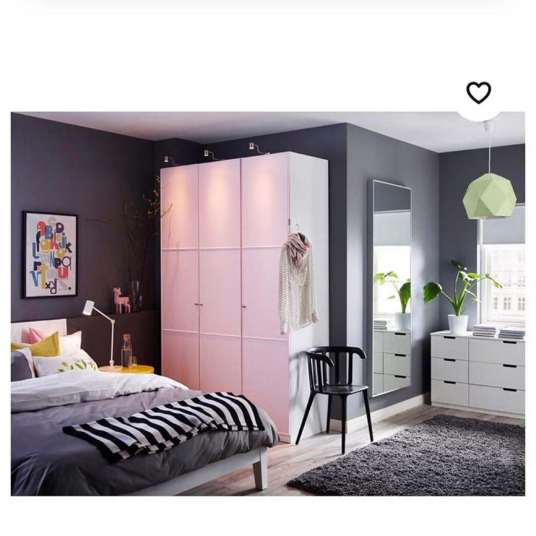 IKEA HOVET ホーヴェット ミラー, アルミニウム, 78x196 cm