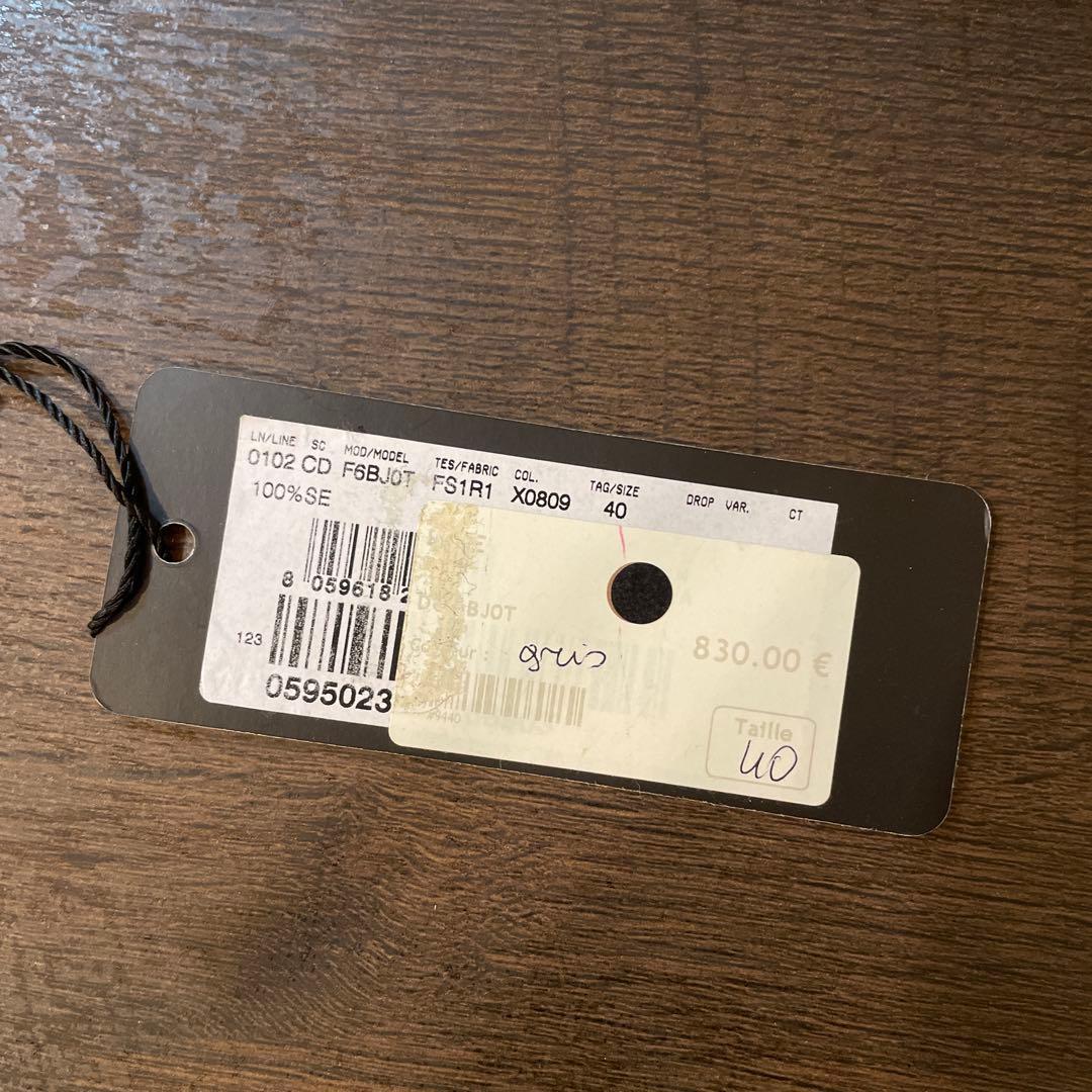 Dolce Gabbana シルク長袖ワンピース　グレー花柄　S