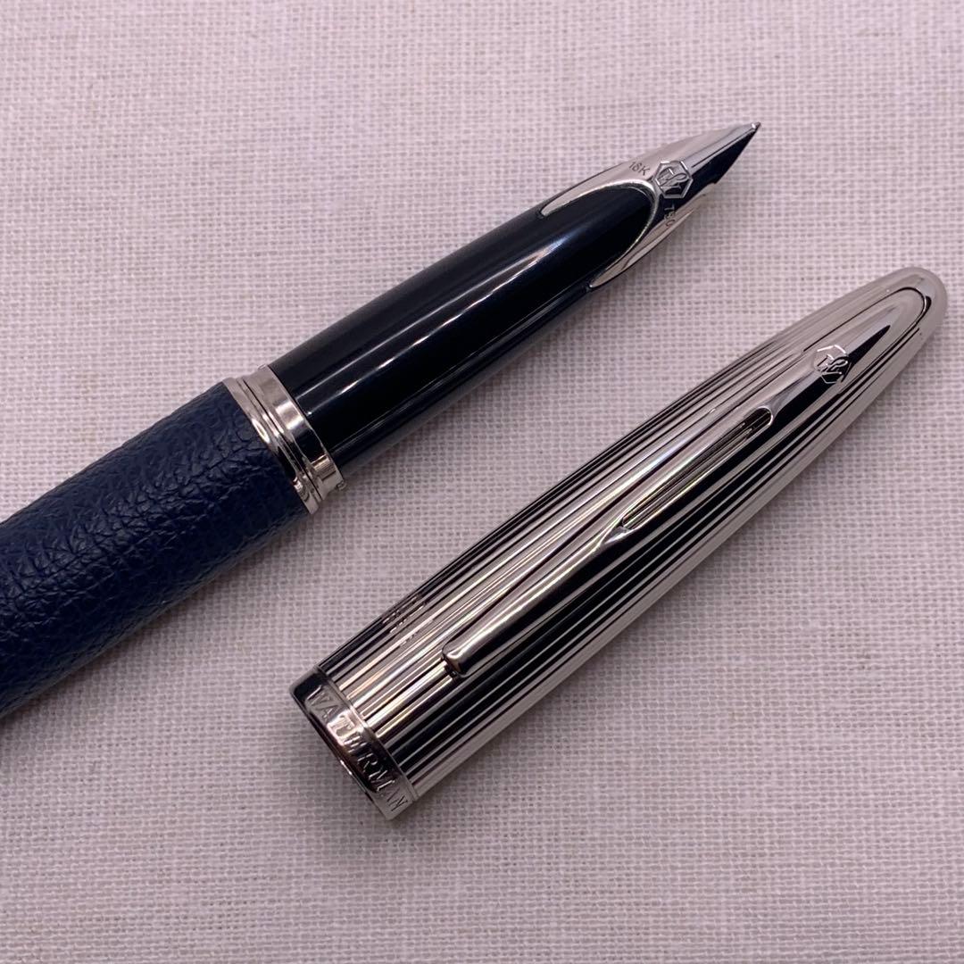 【限定品】ウォーターマン　カレン カーフスキン革巻き　万年筆　18K 字幅F