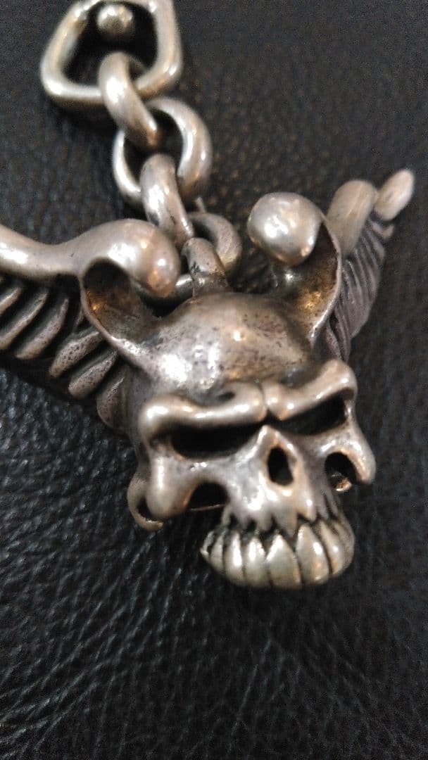 こ*ば様 THIRTEENDESIGNS ウイングスカルキーチェーン142g 9