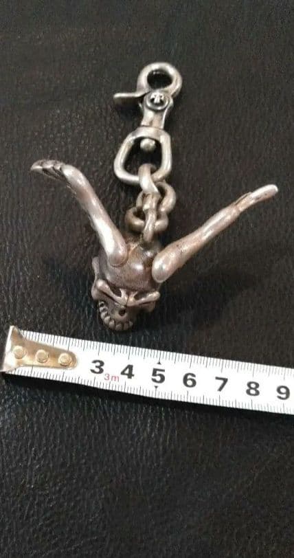 こ*ば様 THIRTEENDESIGNS ウイングスカルキーチェーン142g 9