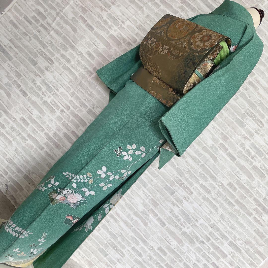 訪問着　フルセット　辻ヶ花　友禅　金糸　入学式　卒業式　着物　Q5