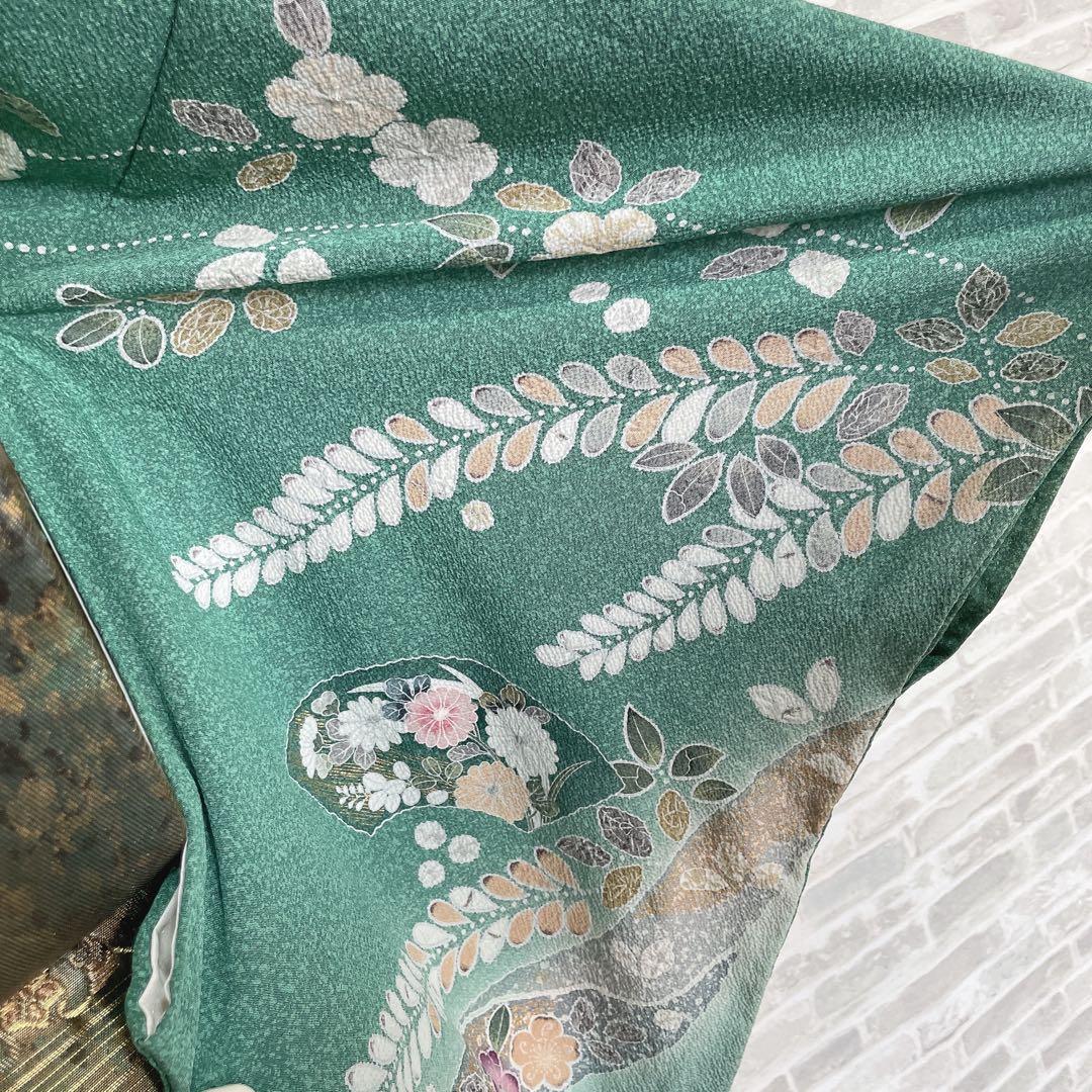 訪問着　フルセット　辻ヶ花　友禅　金糸　入学式　卒業式　着物　Q5