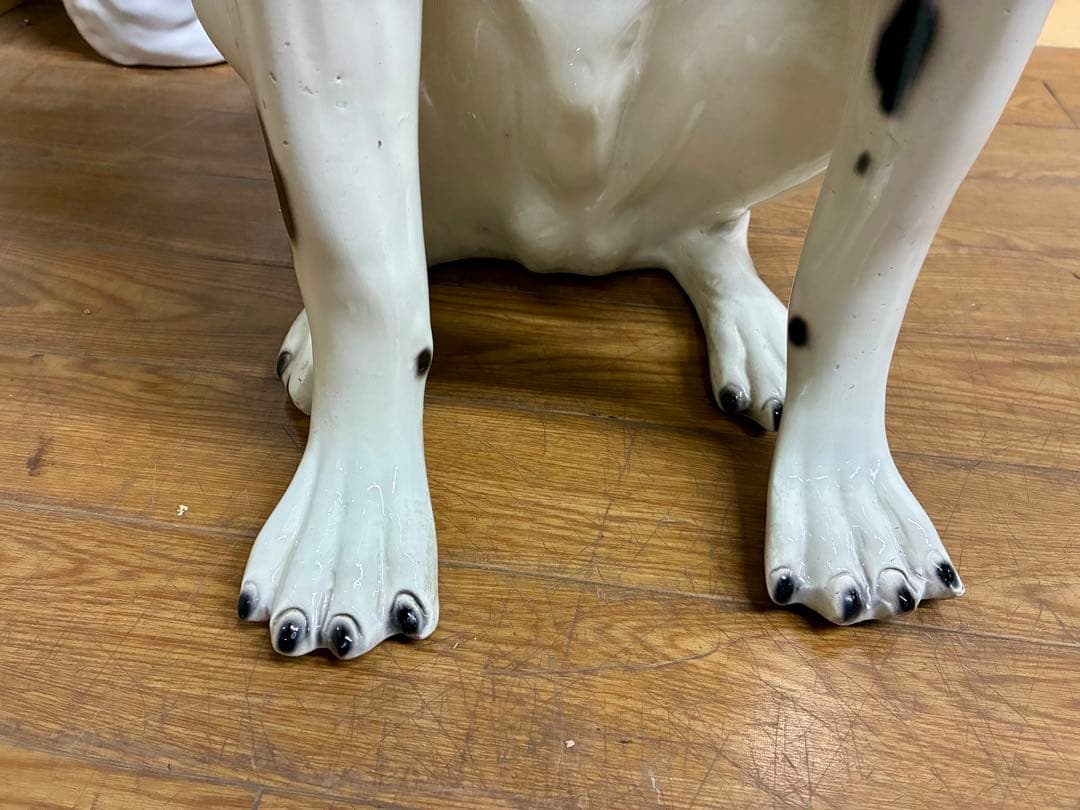 管400☆イタリア製☆陶器☆グレートデン ハーレクイン柄 ☆オブジェ