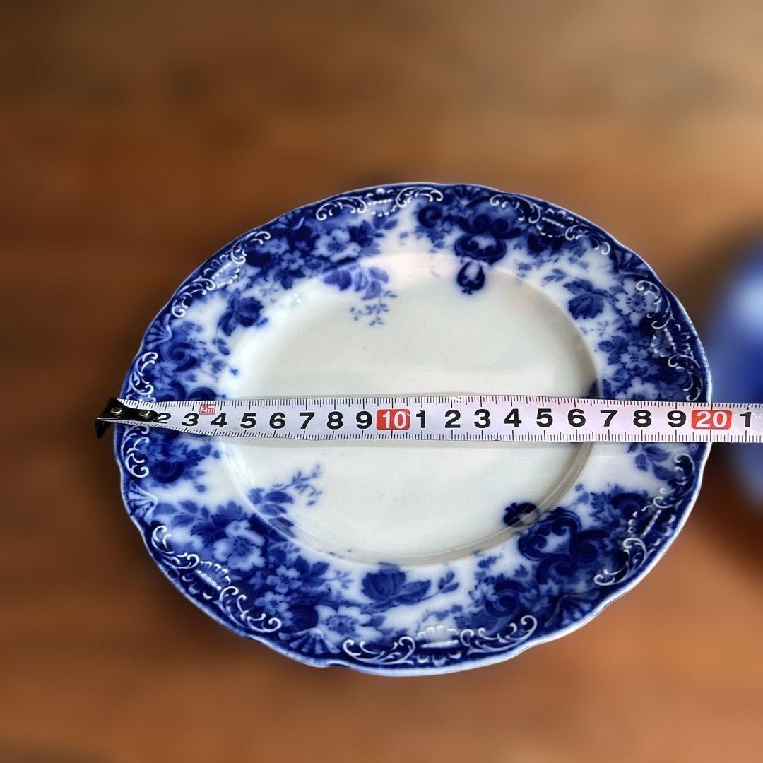 ビンテージ　ケーキプレート☆せかほし放送☆フローブルー陶器皿2枚セット