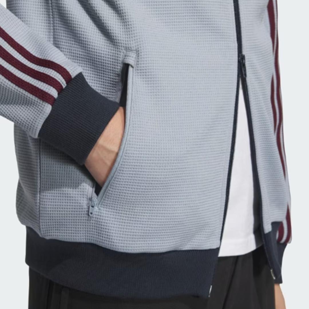 SALE✨ 2XL adidas トラックトップ ワッフル アディカラー グレー