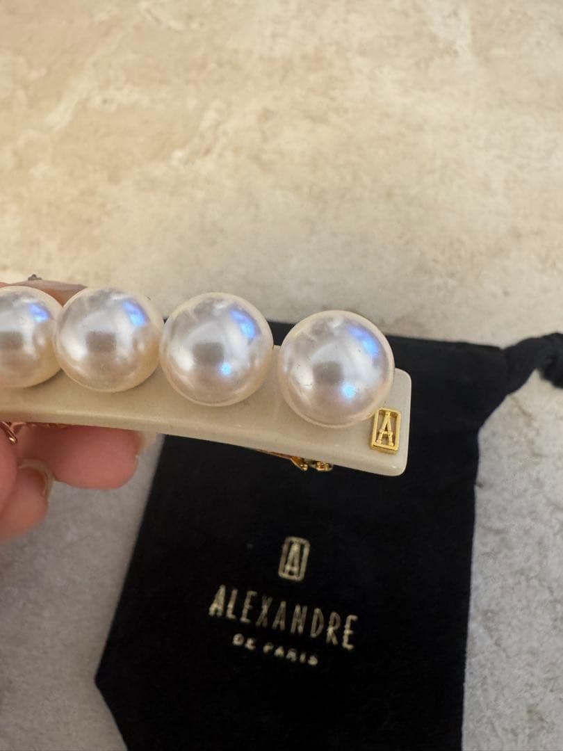 【未使用】アレクサンドルドゥパリ　パール　バレッタ