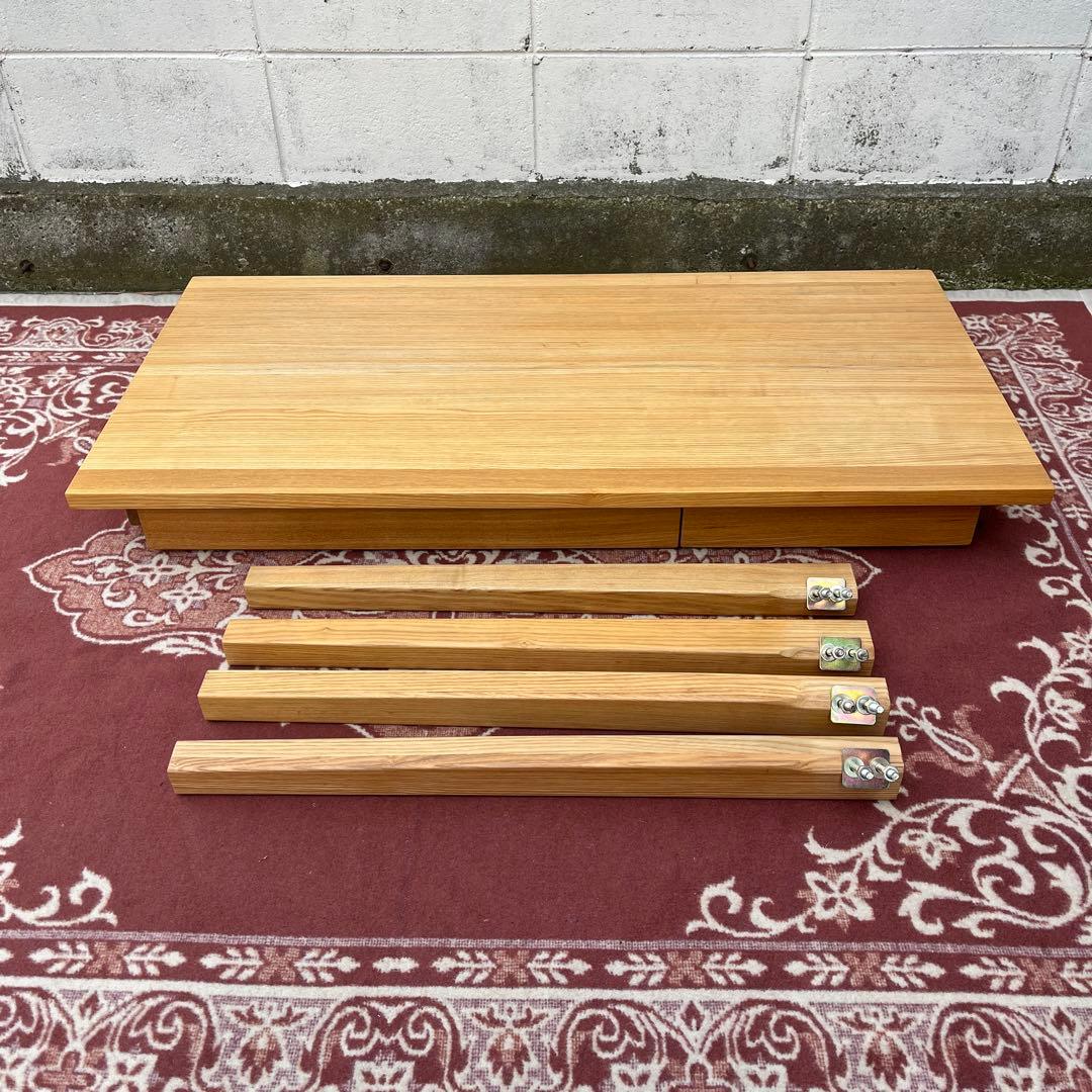 無印良品 MUJI ◾️タモ材 引き出し2杯 木製デスク 机 無垢材 木製家具