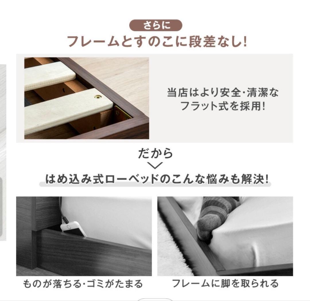 BatsumaruUSB付きダブルベッドフレーム、マットレスセット