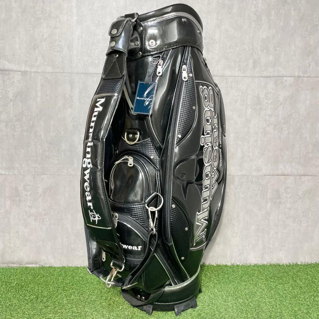 マンシングウェア キャディバッグ ゴルフバッグ エナメル 3点式 ツアーモデル