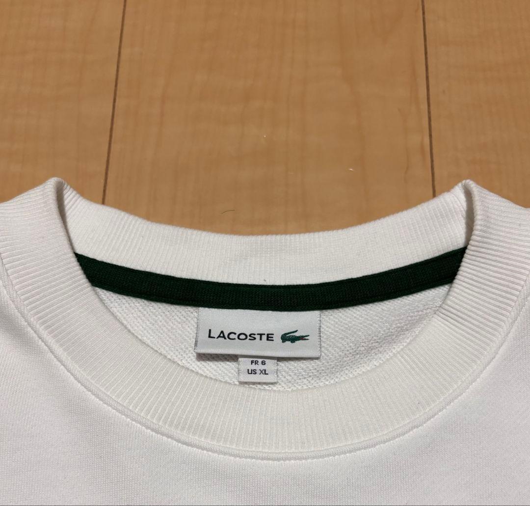CLUBHAUS ×LACOSTE Crew Sweat ホワイトXL