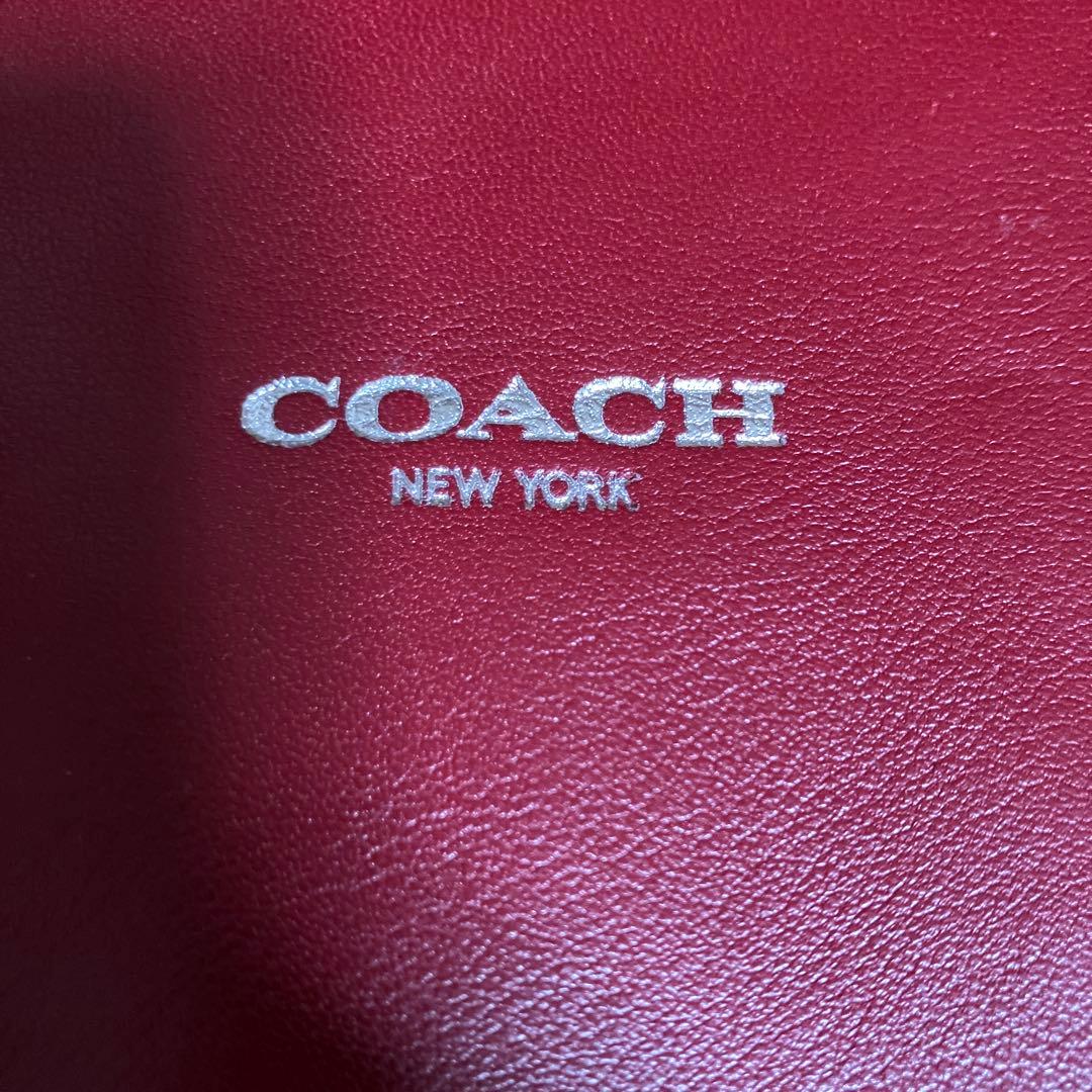 美品　COACH レッド トートバッグ