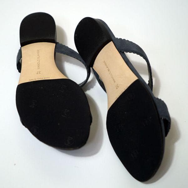 MANOLO BLAHNIK マノロブラニク ミュール 37 グレー アルタス