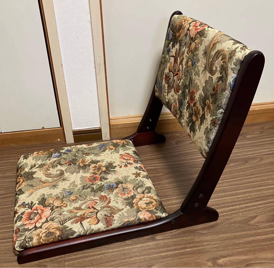 花柄 座椅子 2点セット ナカムラ バラ 薔薇 ローズ柄 ②