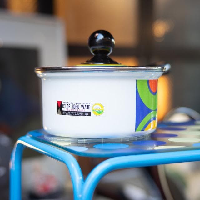 スペースエイジ ホーロー 片手鍋 マルビシ ヴィンテージ