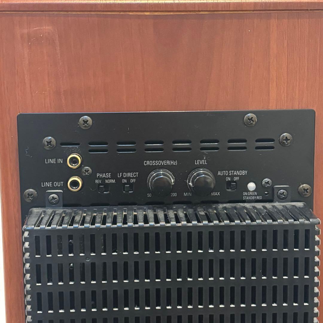 【美品】DENON DSW-3L デノン スーパーウーハ - 木目