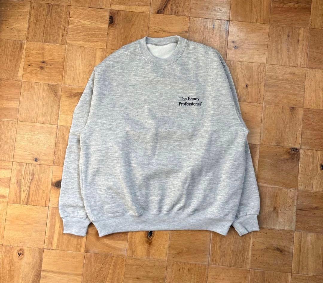 ENNOY PROFESSIONAL CREW SWEAT グレー　S