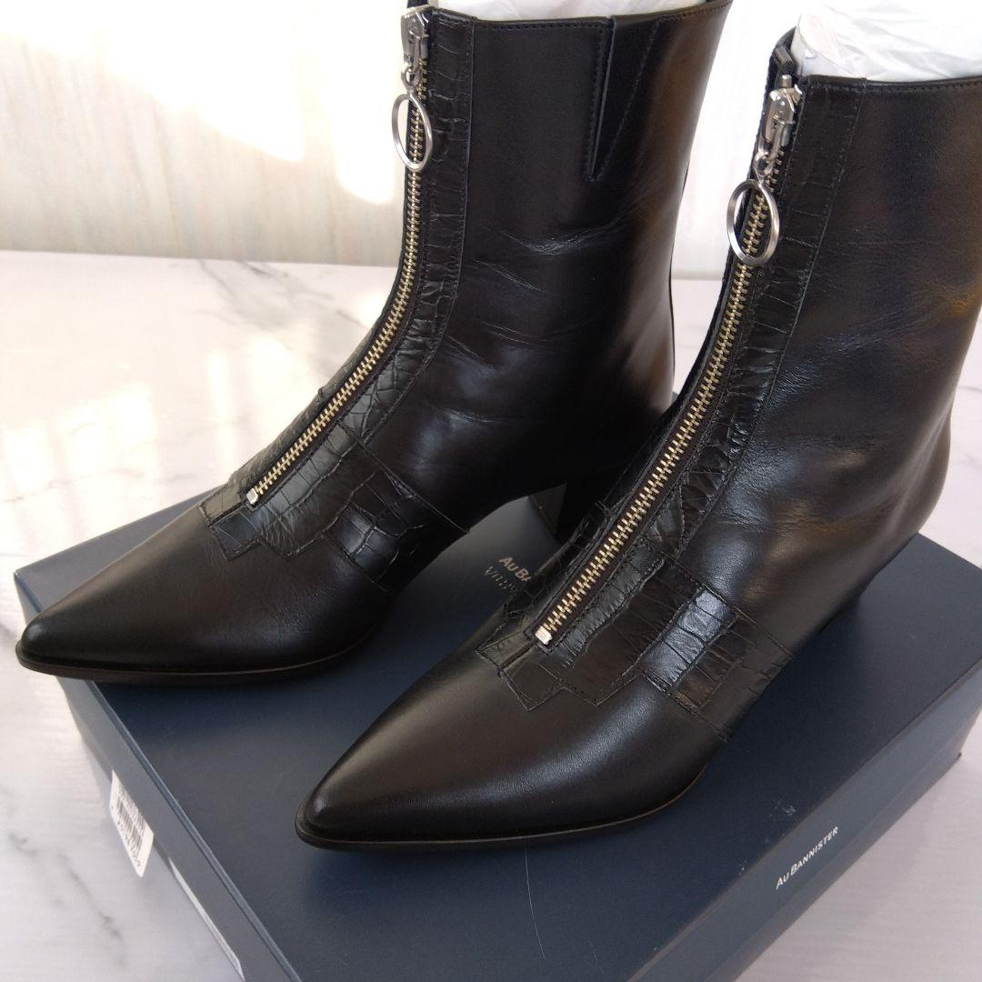 新品　スコットクラブ系列セレクト　ブラック ポインテッドトゥ ブーティ