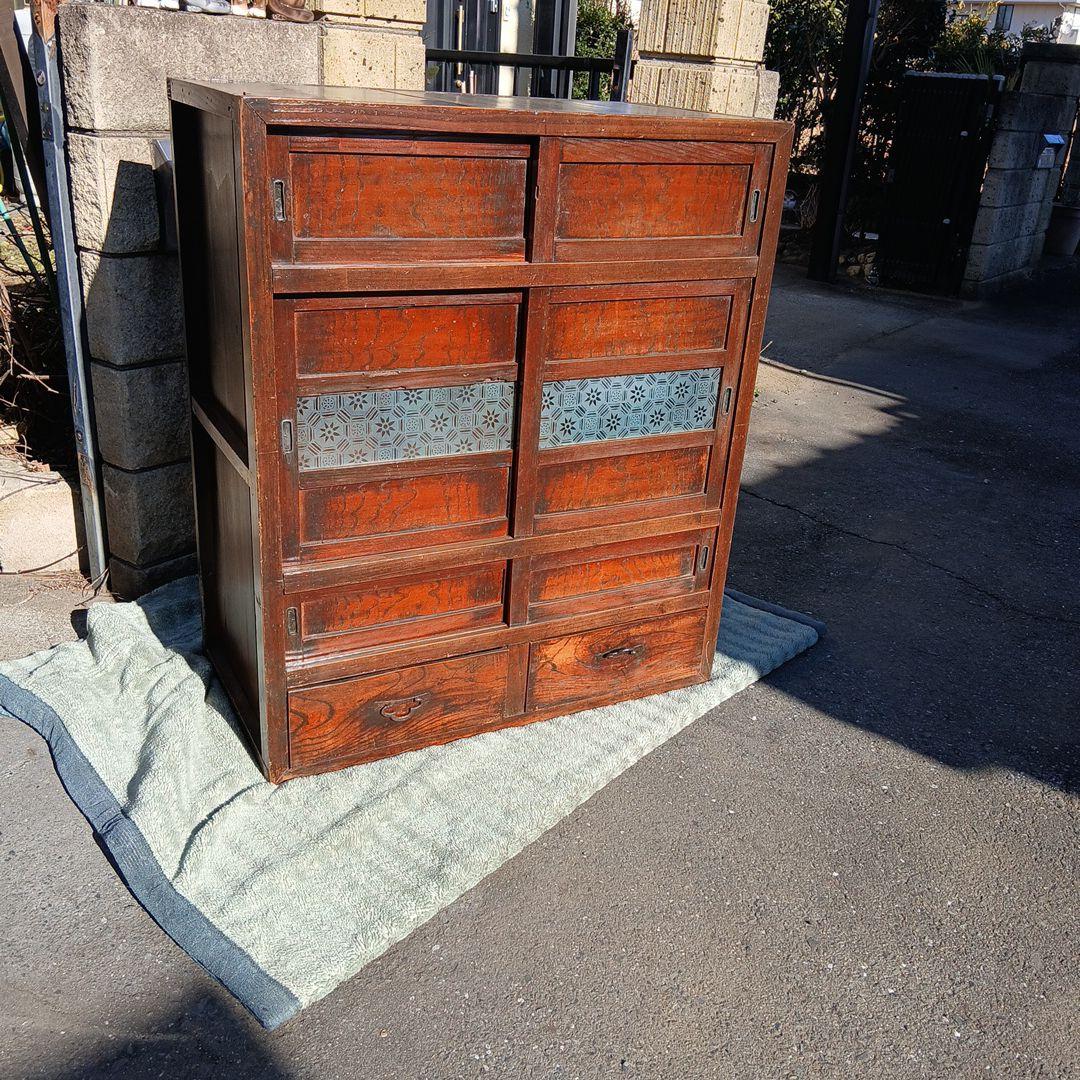 ☆昭和レトロ大正ロマン 小型茶タンス☆古民家 古家具 当時物