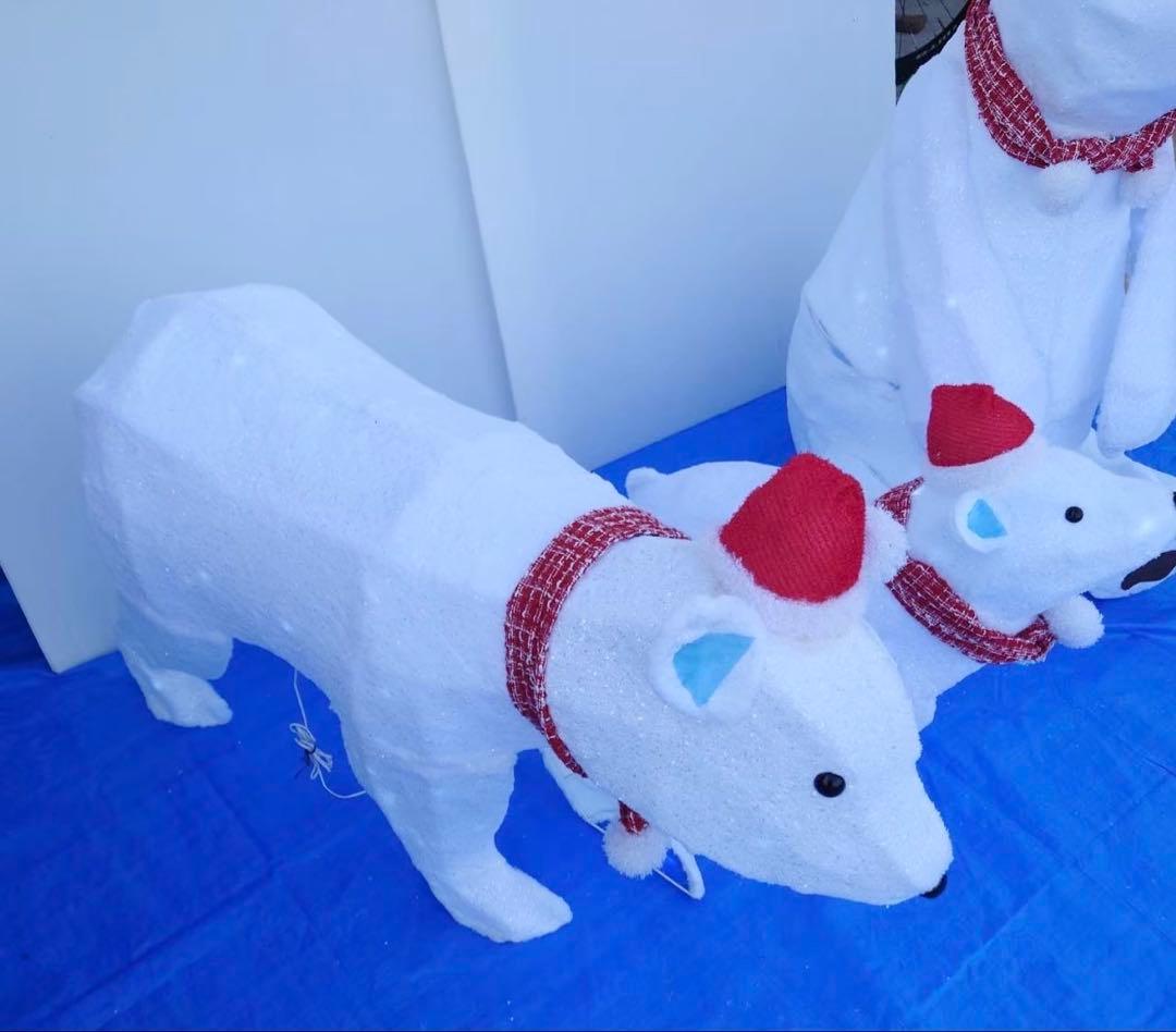 白くま 3体セット 370LED球 クリスマス イルミネーション コストコ