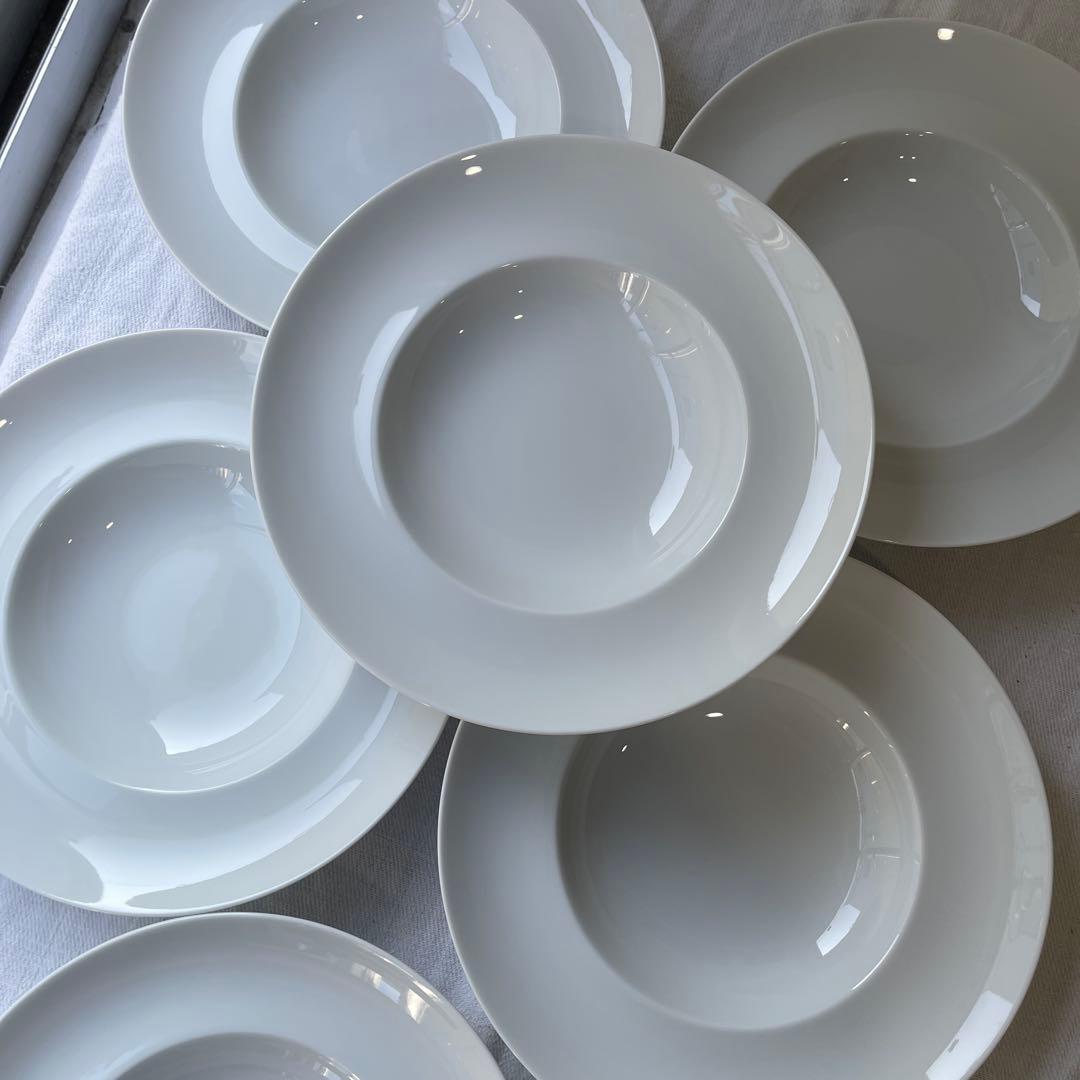 リチャードジノリ　インペロホワイト　6セット　白磁　スーププレート 26cm