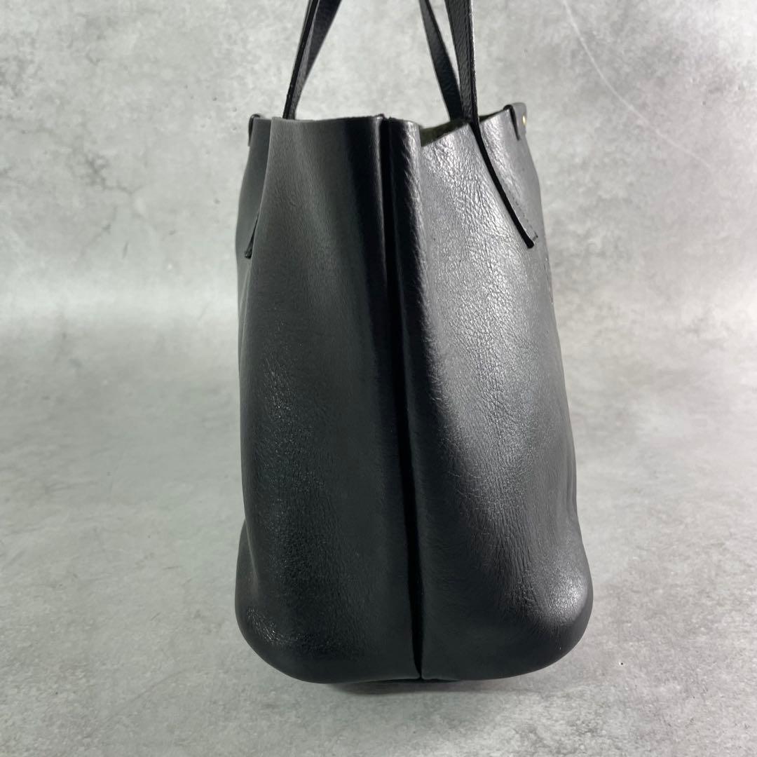 入手困難✨ イルビゾンテ ハンドバッグ レザー デカロゴ 本革 ブラック