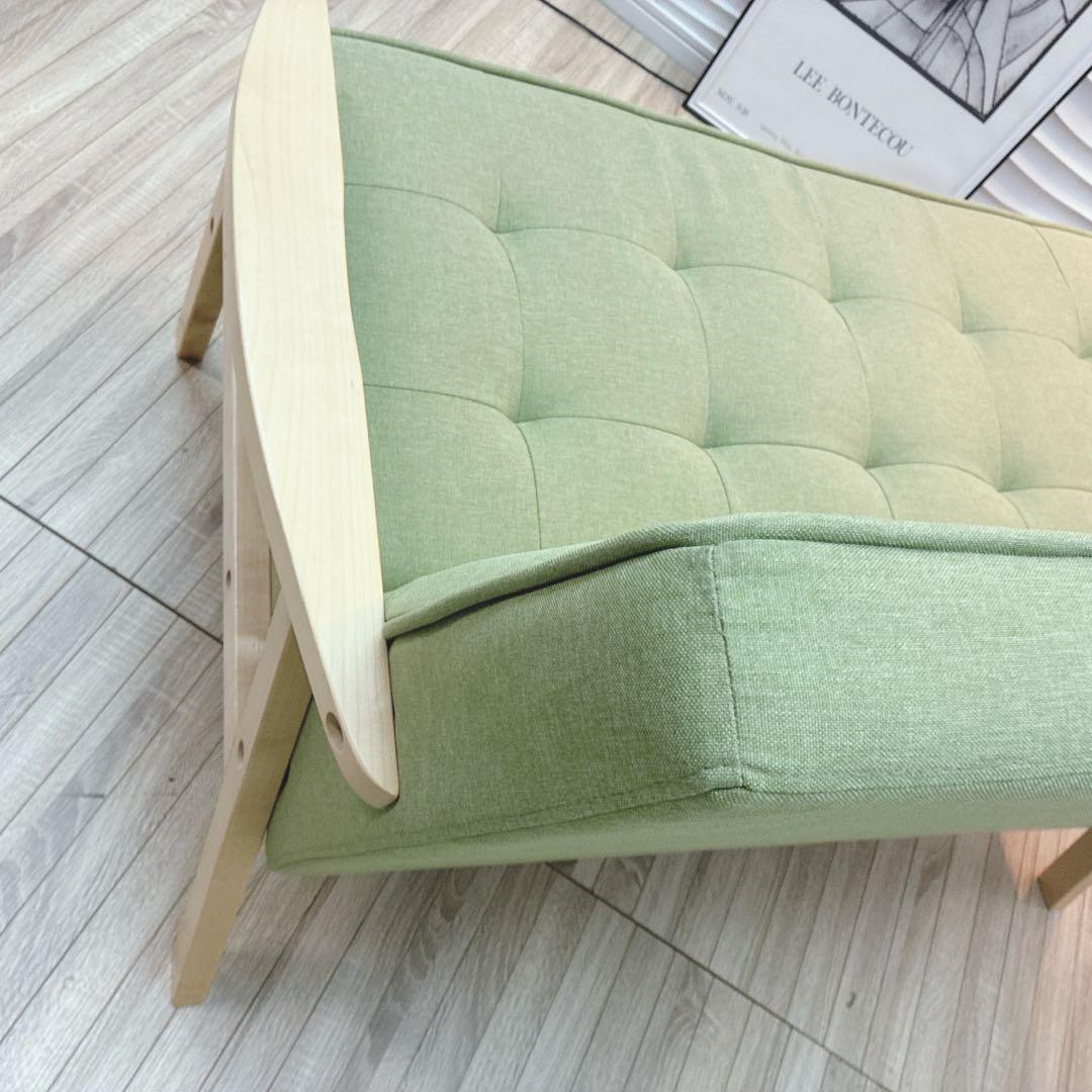 ◇大阪府 神戸市 配達料無料！◇ソファ◇2人掛け◇グリーンカラー◇