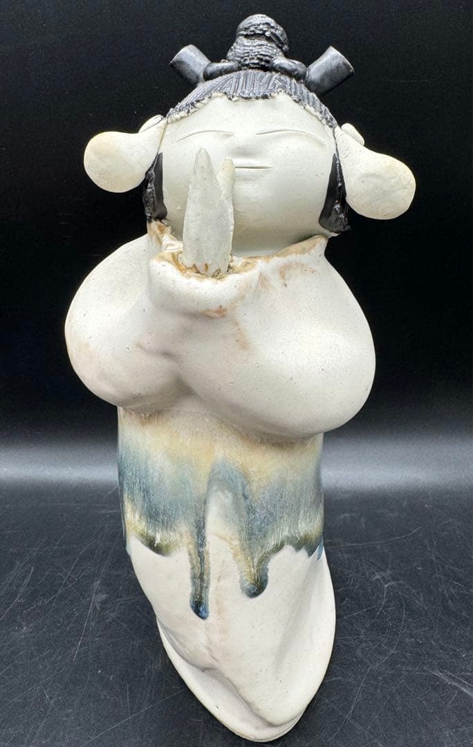 c512　砥部焼　森元青芳　念ずれば花ひらく