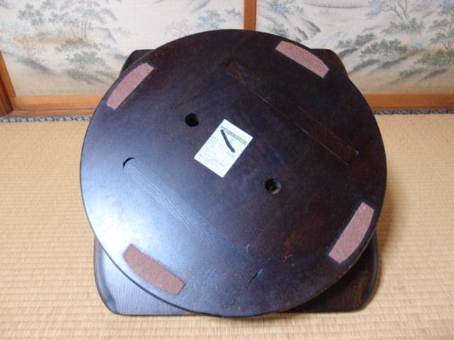 木製回転座椅子（黒系）