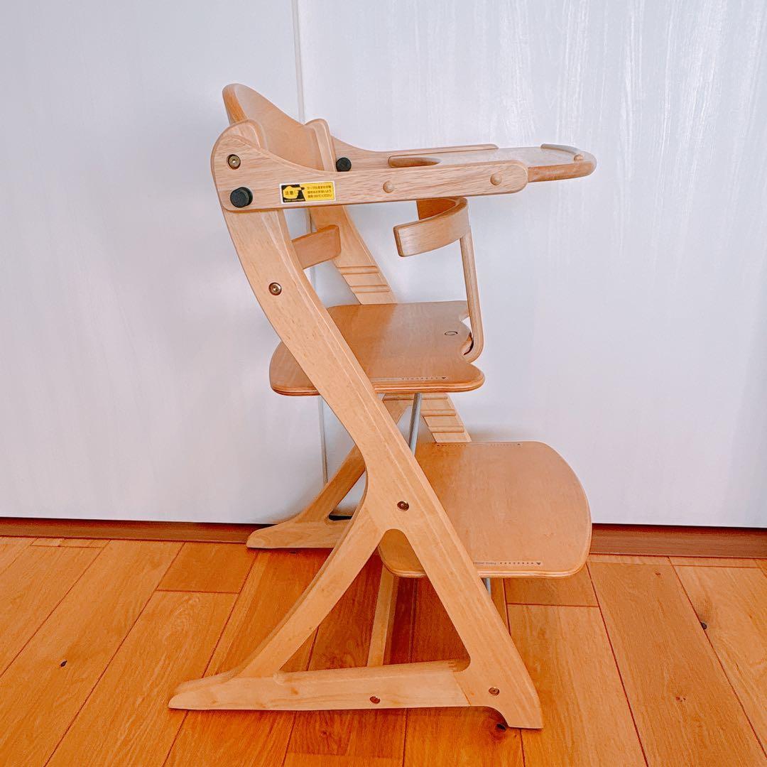 大和屋 すくすくチェアスリムプラス テーブル•ガード付属　ナチュラル