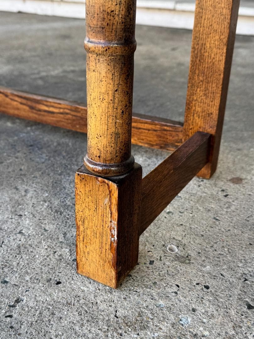 英国アンティークコンソールテーブル ホールテーブル 木製 オーク材 イギリス