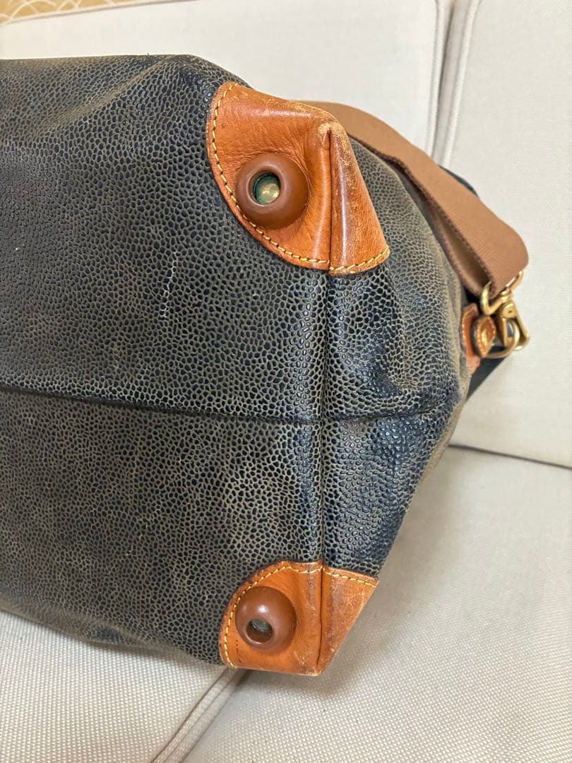 BRIC'Sブリックス　レザー ボストンバッグ　イタリア　大容量　シボ革　レトロ