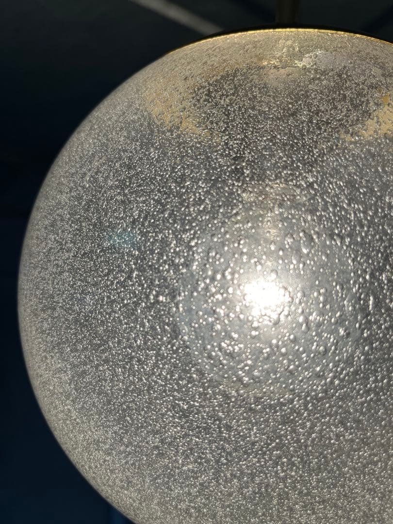 ヴィンテージ　ガラスボール　ペンダントランプ　ミッドセンチュリー　スペースエイジ