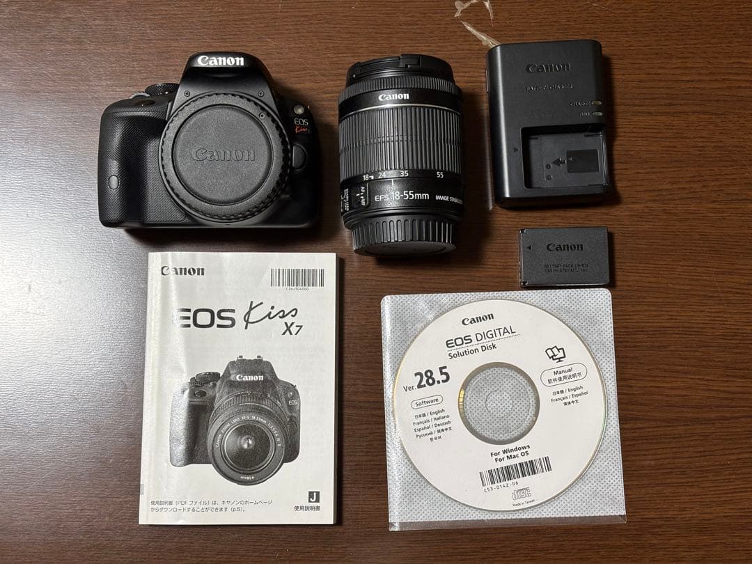 Canon EOS Kiss X7 レンズキット 撮影確認済 一部難あり