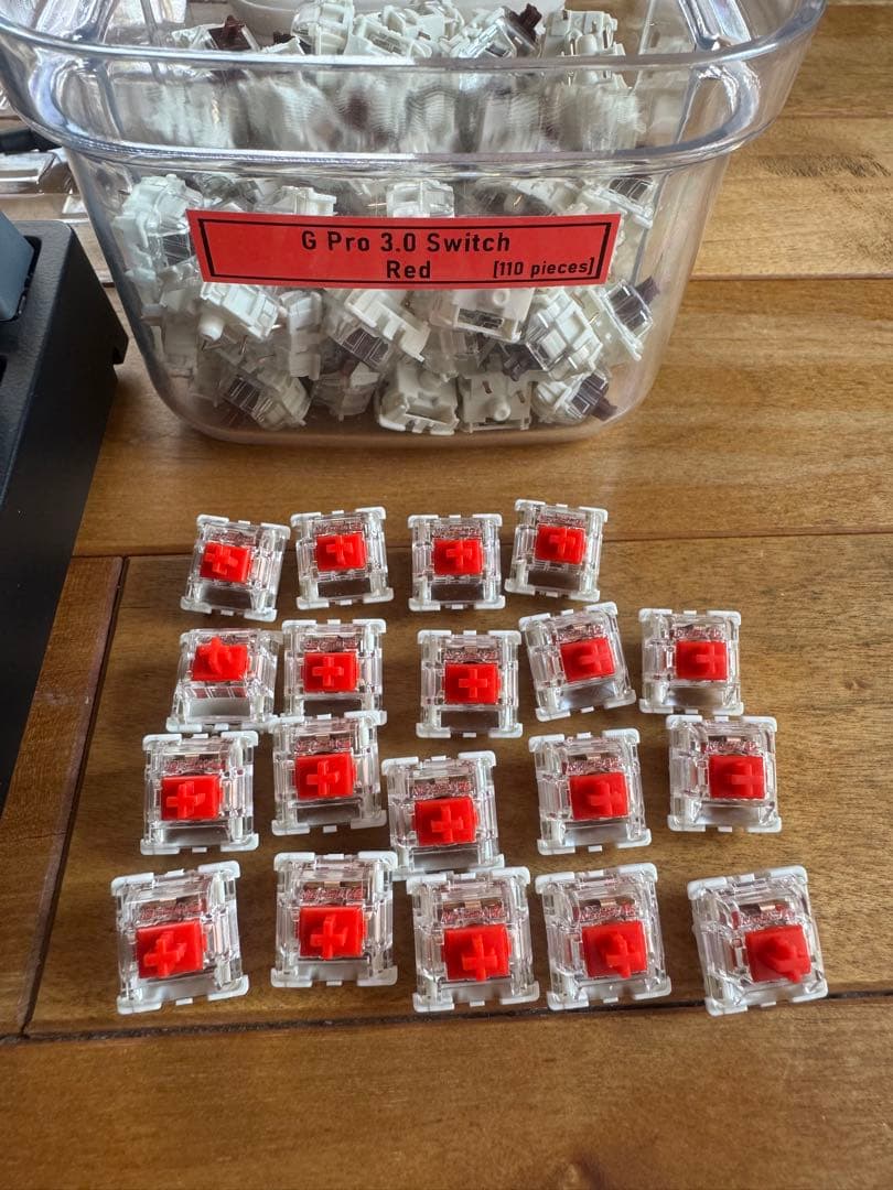 IKBC-CD87赤軸91テンキーレス （茶と赤キー計110個付き）