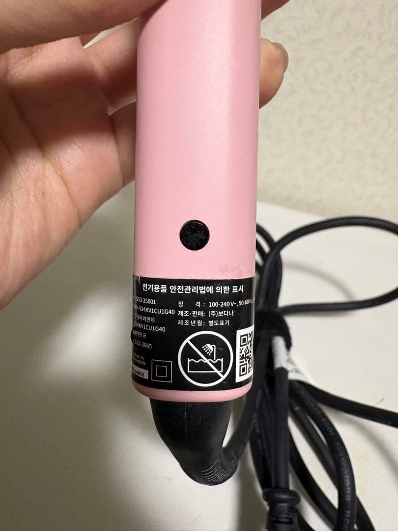 VODANA カールヘアアイロン ピンク 40mm