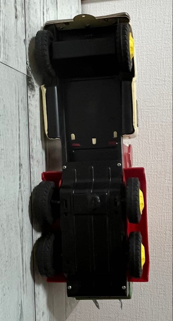 特大　昭和レトロ　ブリキ製トラック（日本製、アサヒ玩具製）　セメントミキサー車