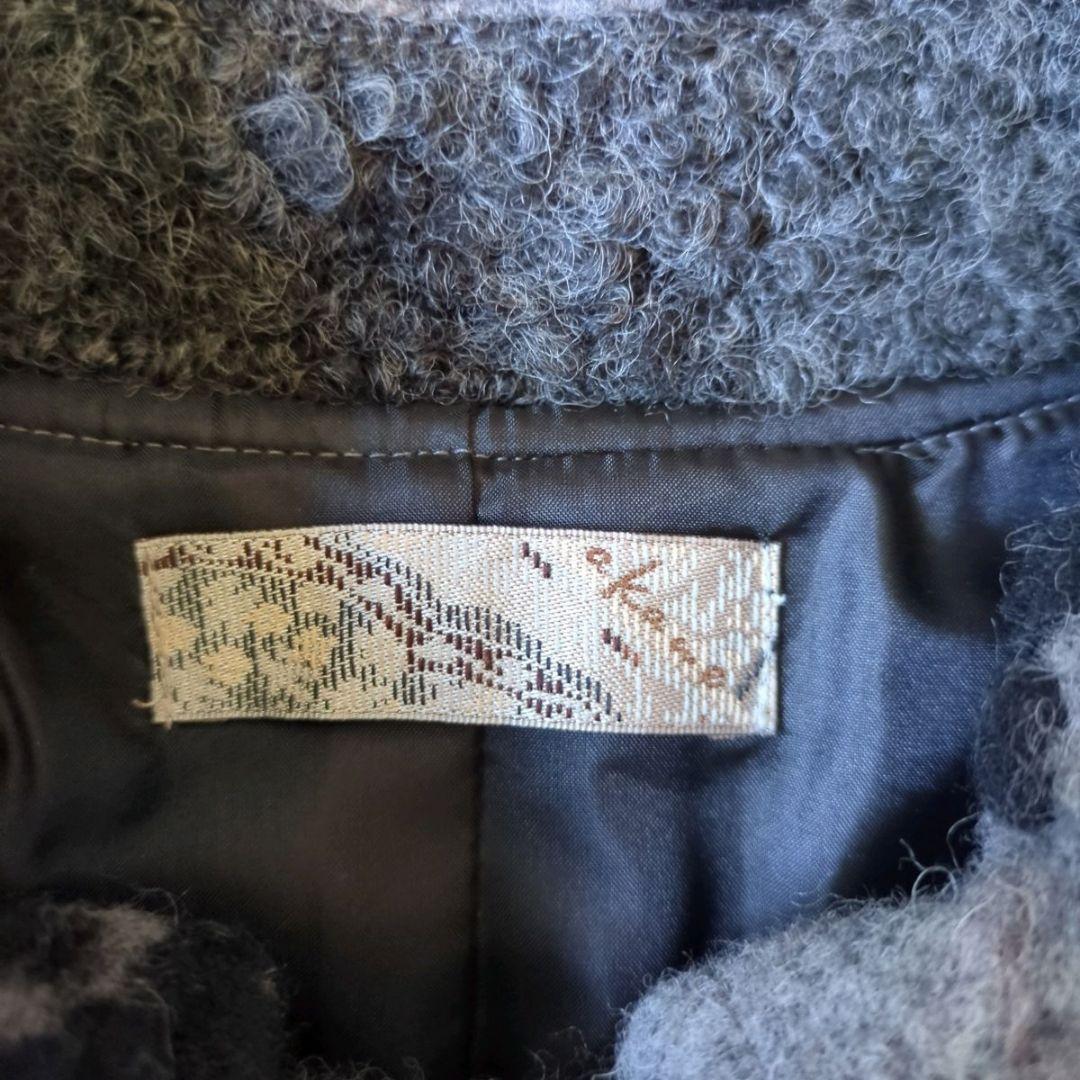 新品 akane アカネ コート M~L 花柄 ジャガード Aライン 高級感