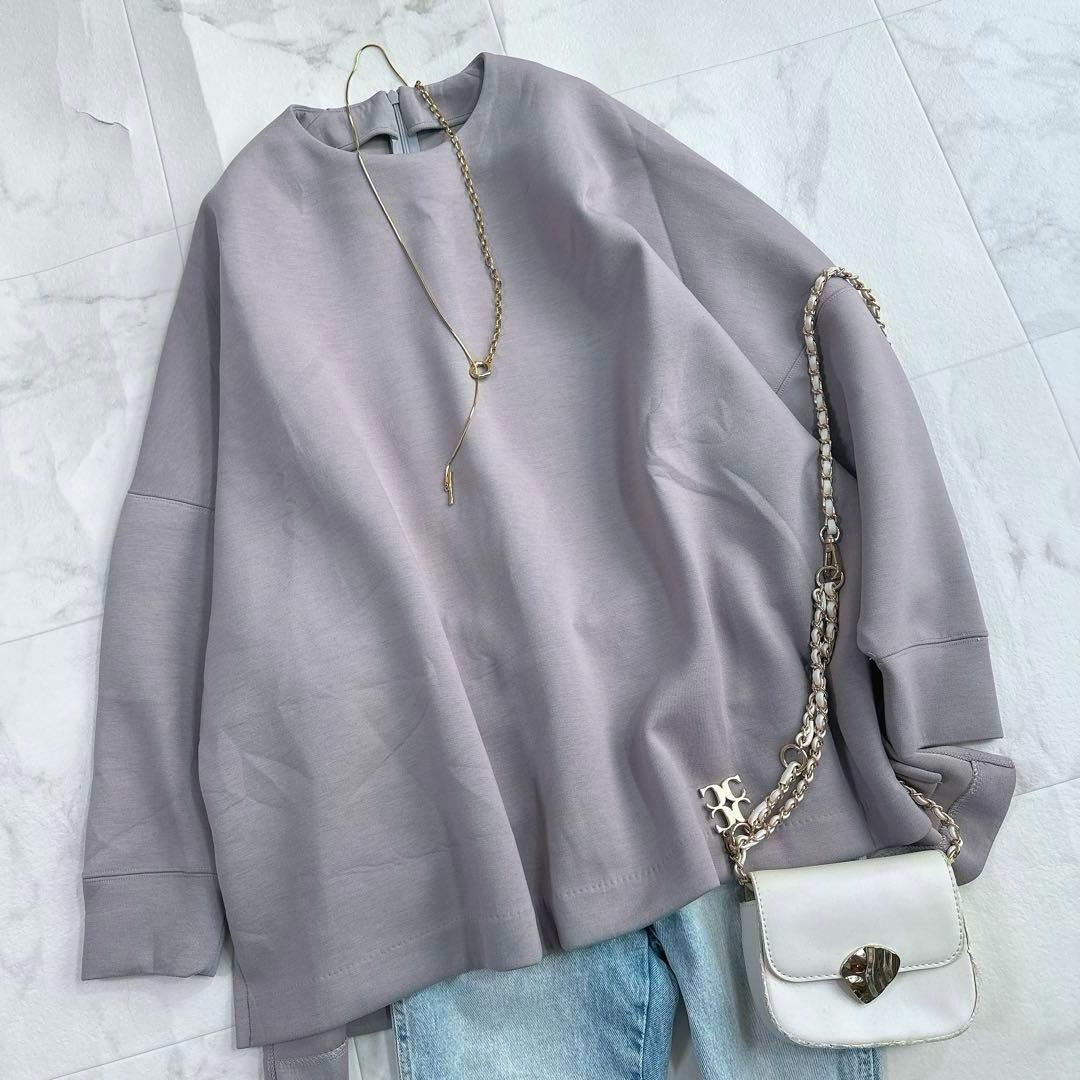 ウィム ガゼット ダンボールプルオーバー 着丈長め　グレージュ