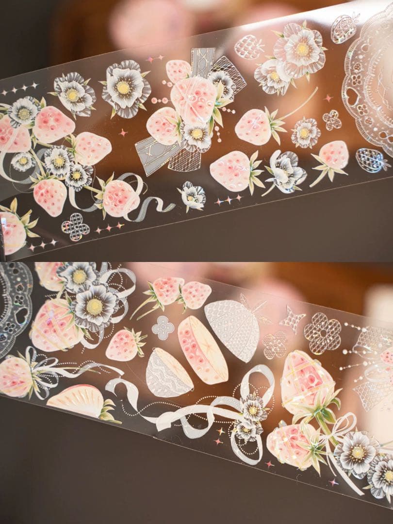 Hoshi奶芙《草莓夏吻》海外マスキングテープ　マステ 【2669】