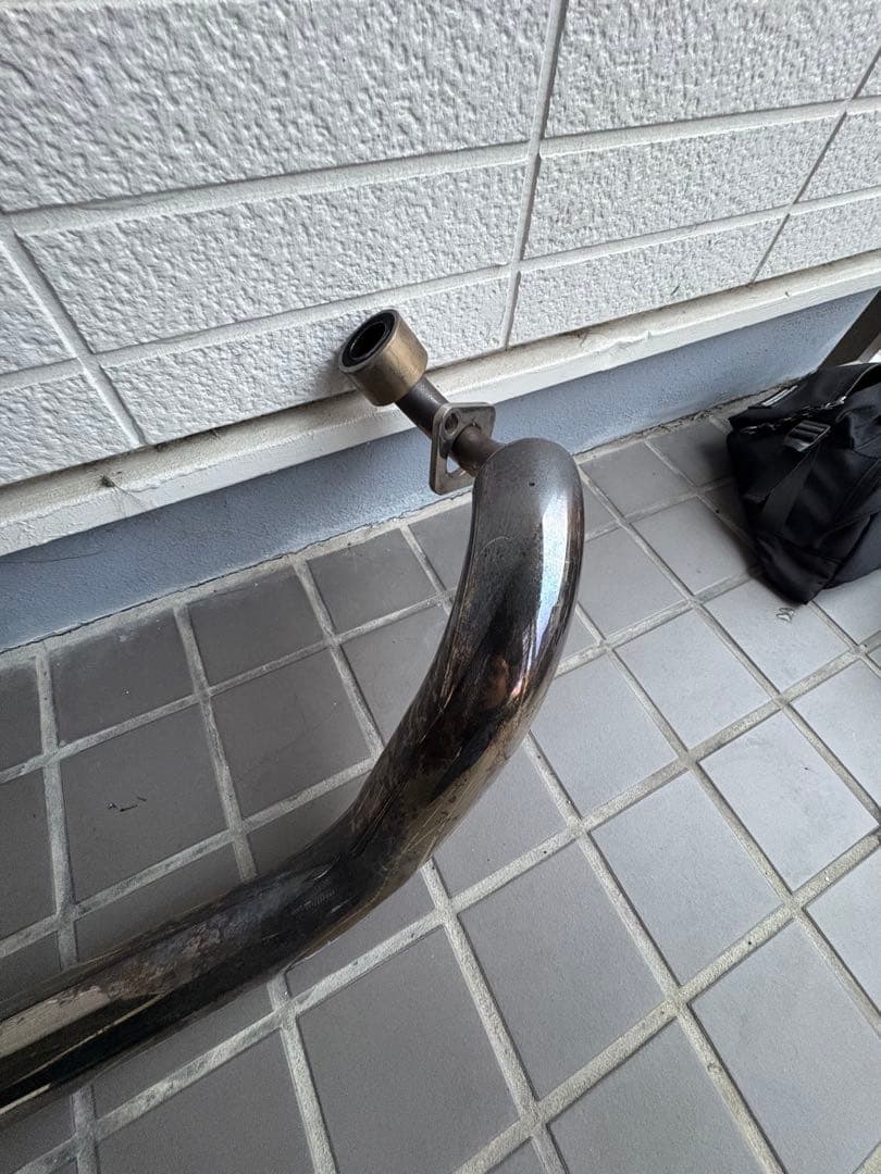 ドラッグスタークラシック400用　一本出しかち上げマフラー