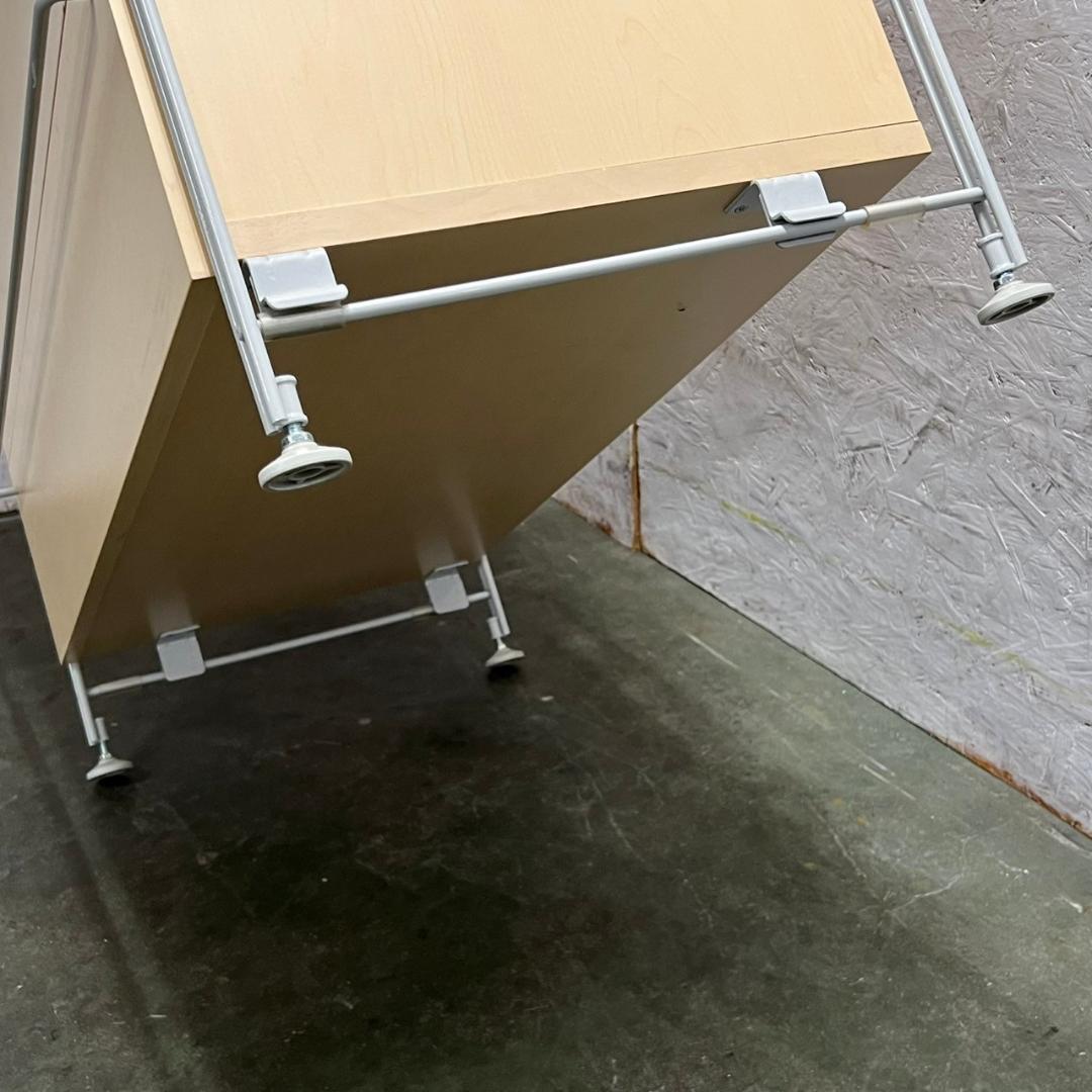 無印良品 スチールユニットシェルフ ① ガラス開戸 引出付 収納棚 N0643