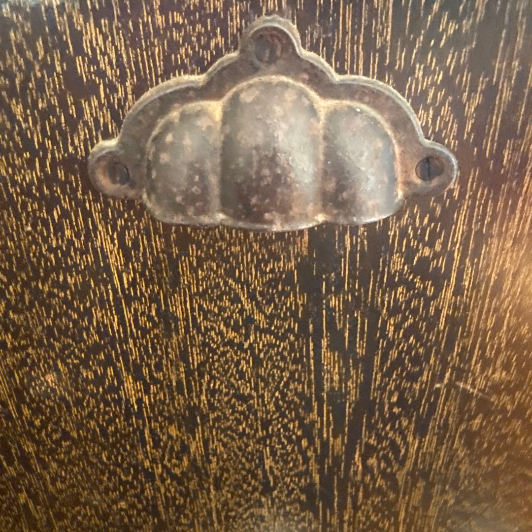 昭和レトロ 木製裁縫箱 ソーイングボックス 連動式 引き出し付き 古道具