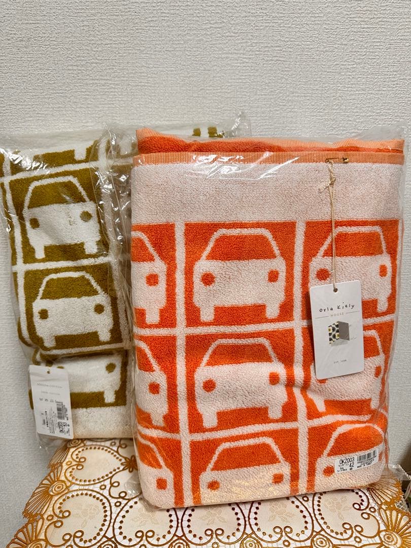 ♡新品♡入手困難レア♡オーラカイリー♡シートタオルソファーカバーラグ♡オレンジ♡