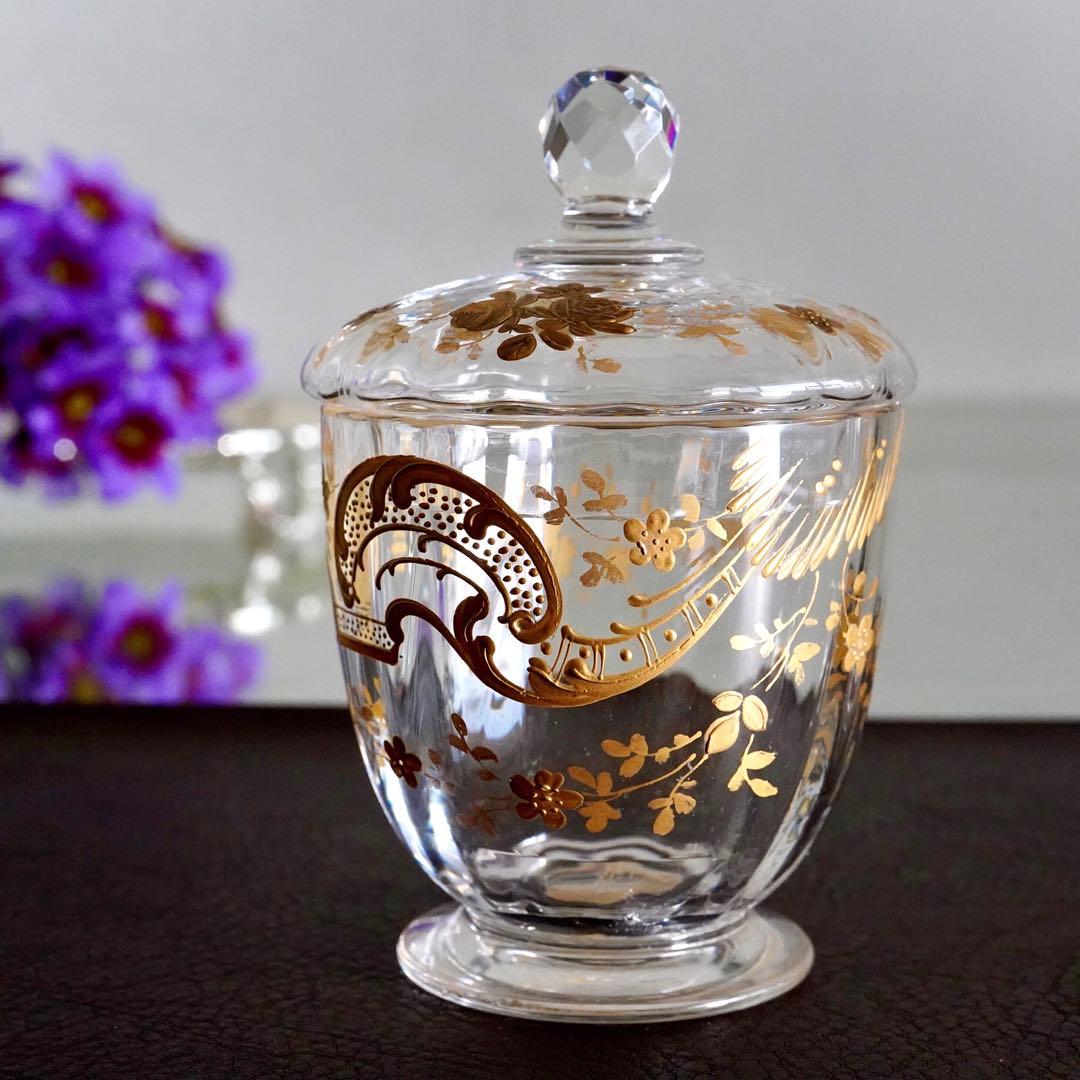 あすまむ★極希少★24金彩★オールドバカラ★ルイ15世様式★蓋物★小物入れ