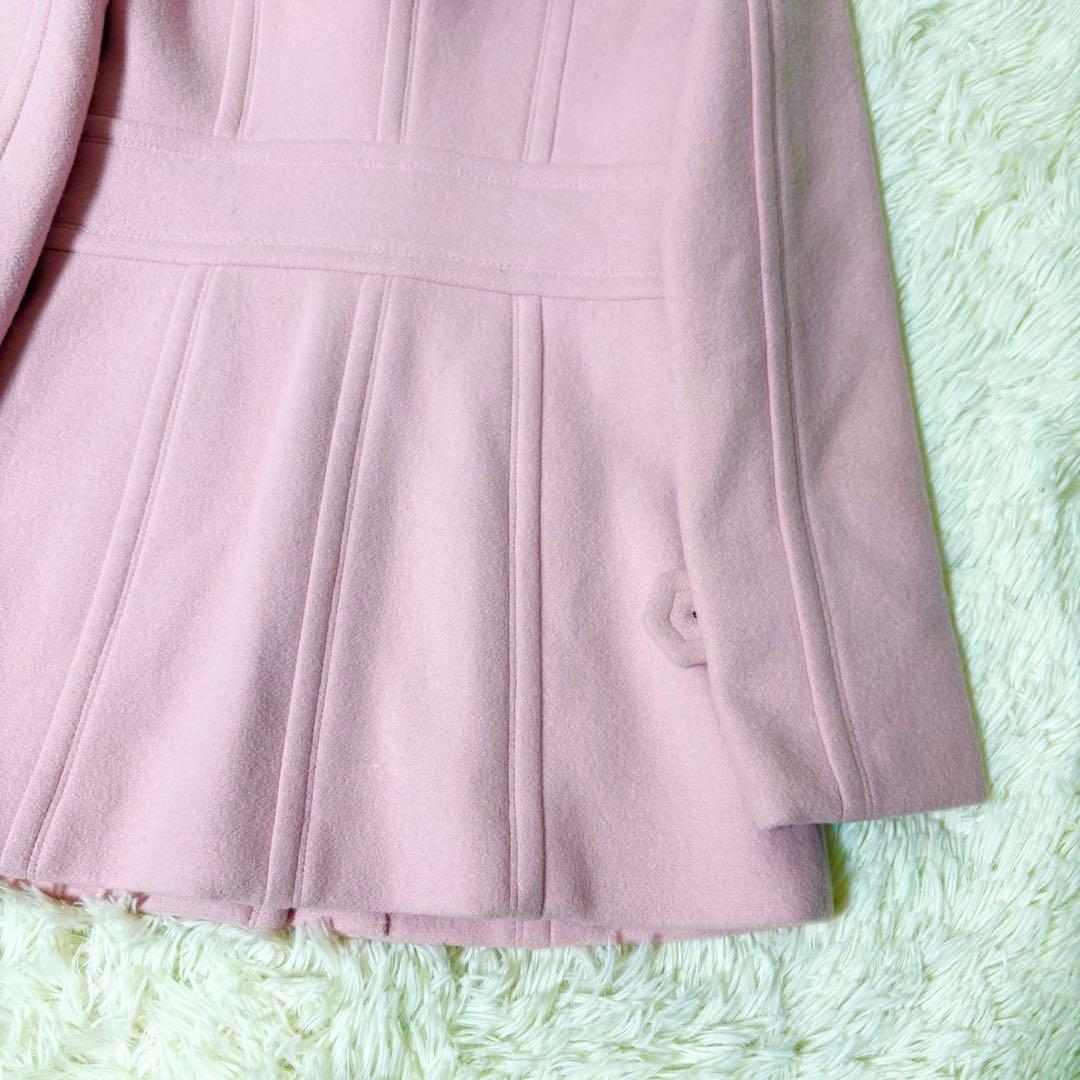 モア様リクエスト✨バーバリーブルーレーベル ピンク カシミヤ混 フード コート