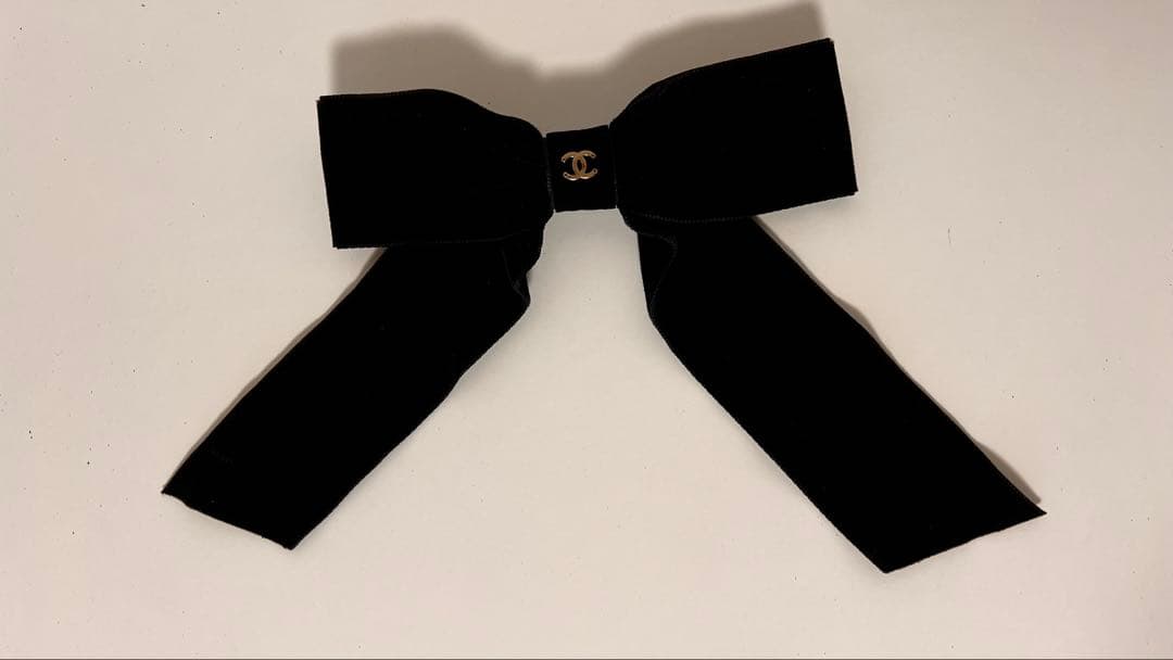 CHANEL ベロアリボンバレッタ