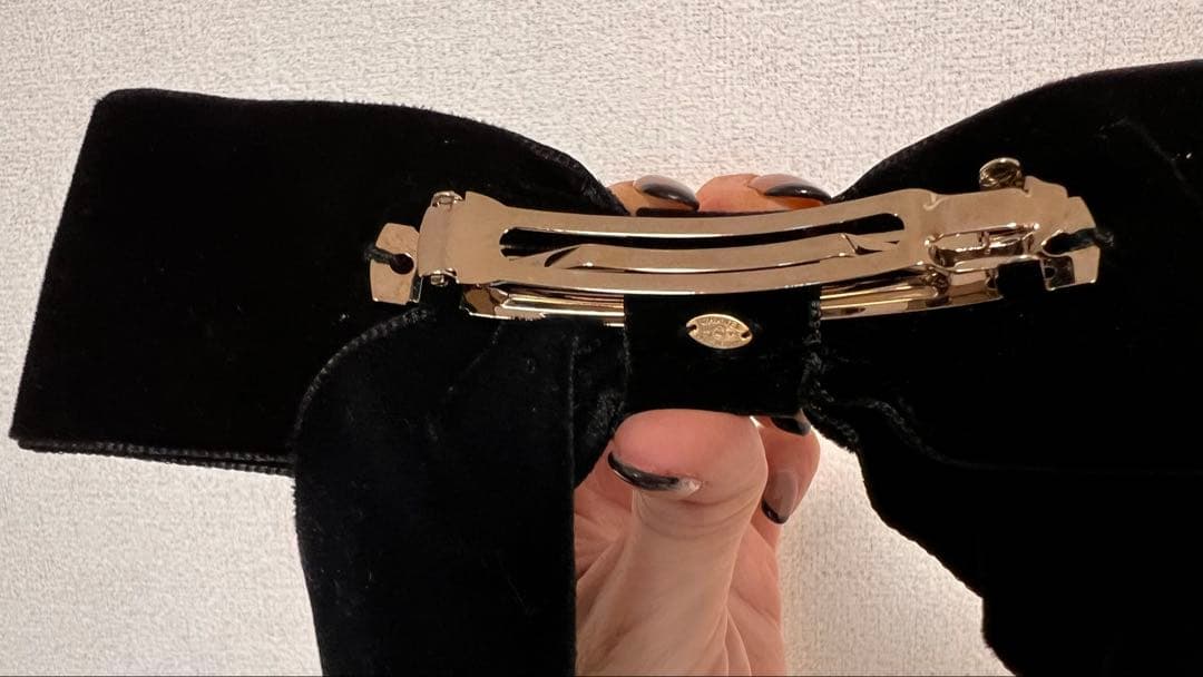 CHANEL ベロアリボンバレッタ