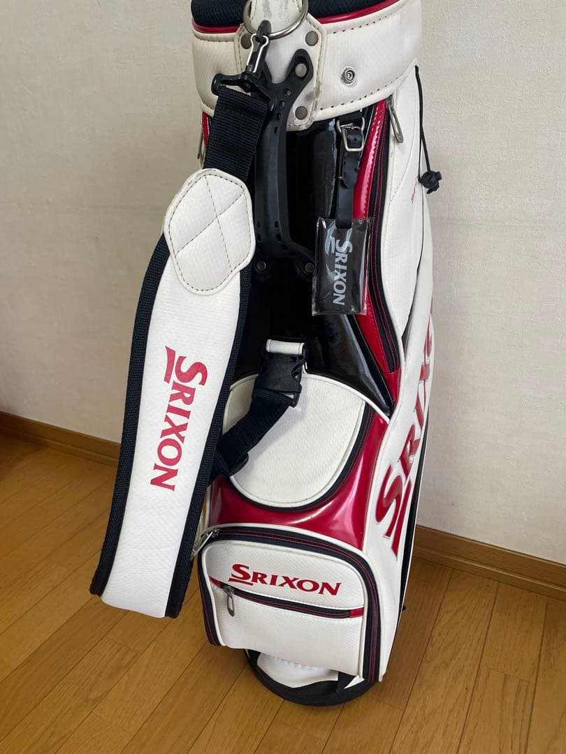 Srixon キャディバッグ　ホワイト/レッド