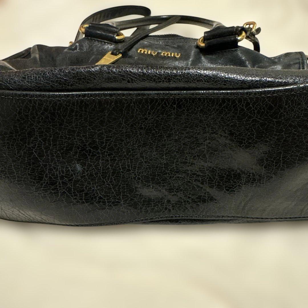 miu miu ミュウミュウ　ハンドバッグ　ショルダー　黒